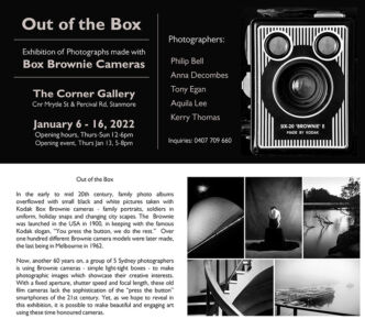 'Out of the Box' Exhibition Flyer