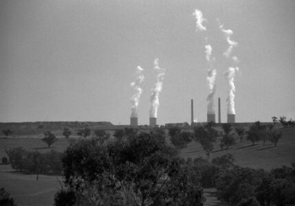 Liddell Power Station from Warkworth area, 2001